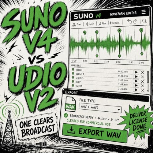 Suno v4 vs Udio v2: which clears for broadcast