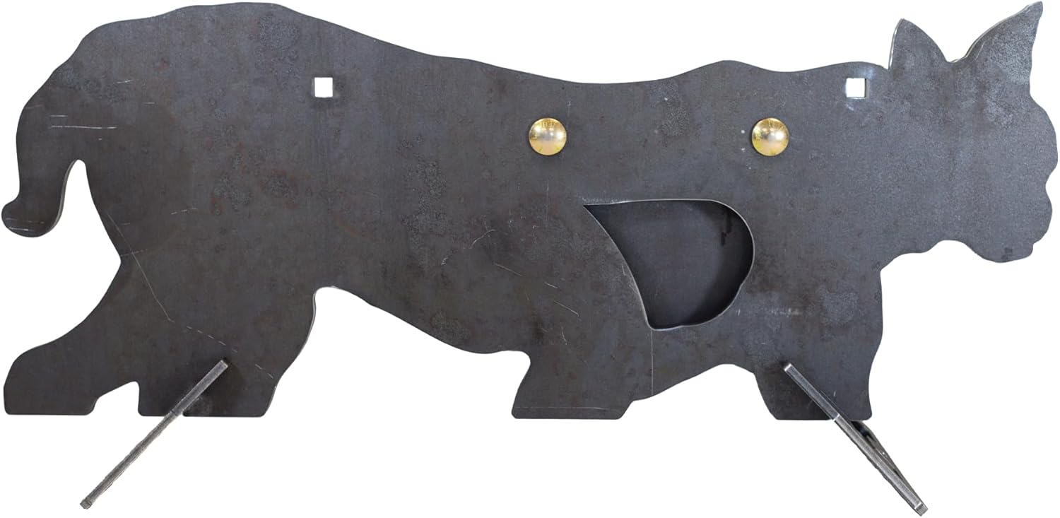 Double Tap Industries 3/8" AR500 Steel Bobcat Target with Reactive Vital Paddle | Laser Cut | Made in USA