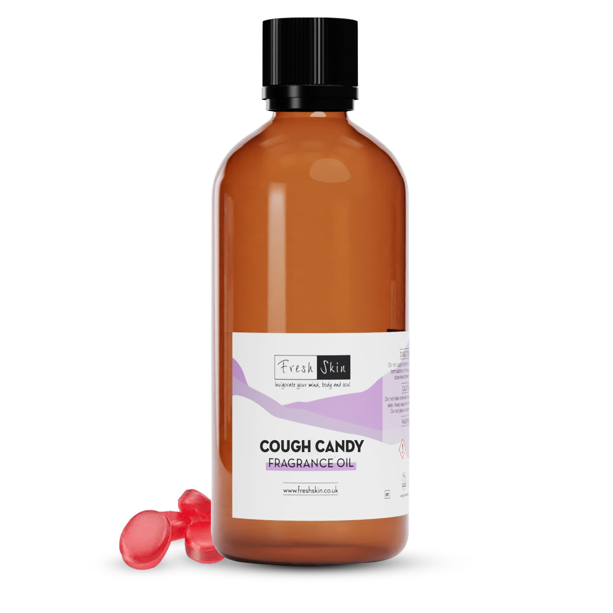 Freshskin Beauty LTD | Cough Candy Fragrance Oil 100ml - Candles, Bath Bombs, Soap Making, Reed Diffusers & Wax Melts - Cosmetic Grade - Vegan Friendly - A Rich, Complex, & Long Lasting Scent! โ image 1