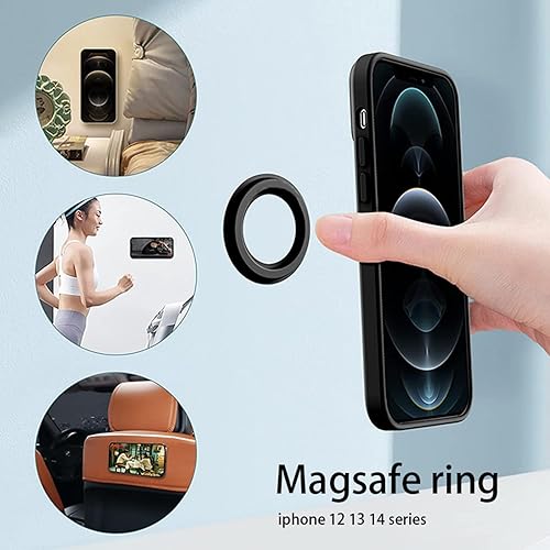 Miniatura 7 de Soporte magnético de anillo para iPhone 14, 13, 12, soporte magnético para teléfono móvil de pared, soporte magnético para teléfono de automóvil