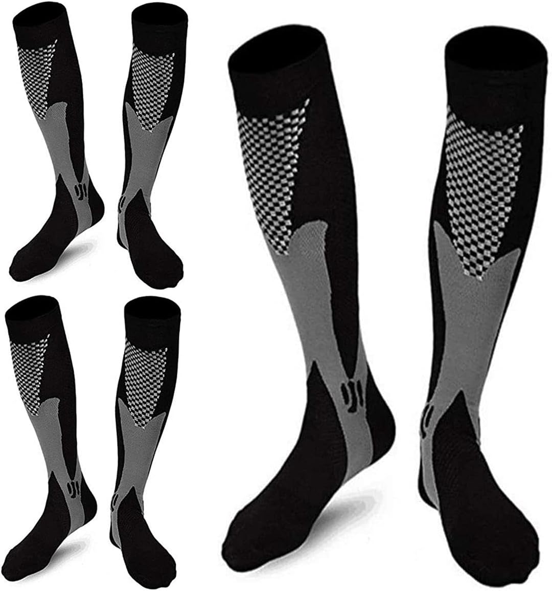 Compression Socks (3 Pairs) for Men Circulation 20-30 mmhg Medical Compression Stockings Women Nursing