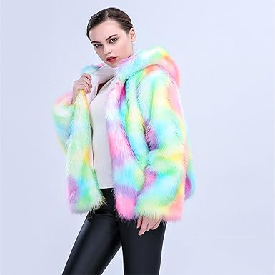 Rainbow plus size winter coats Clearance