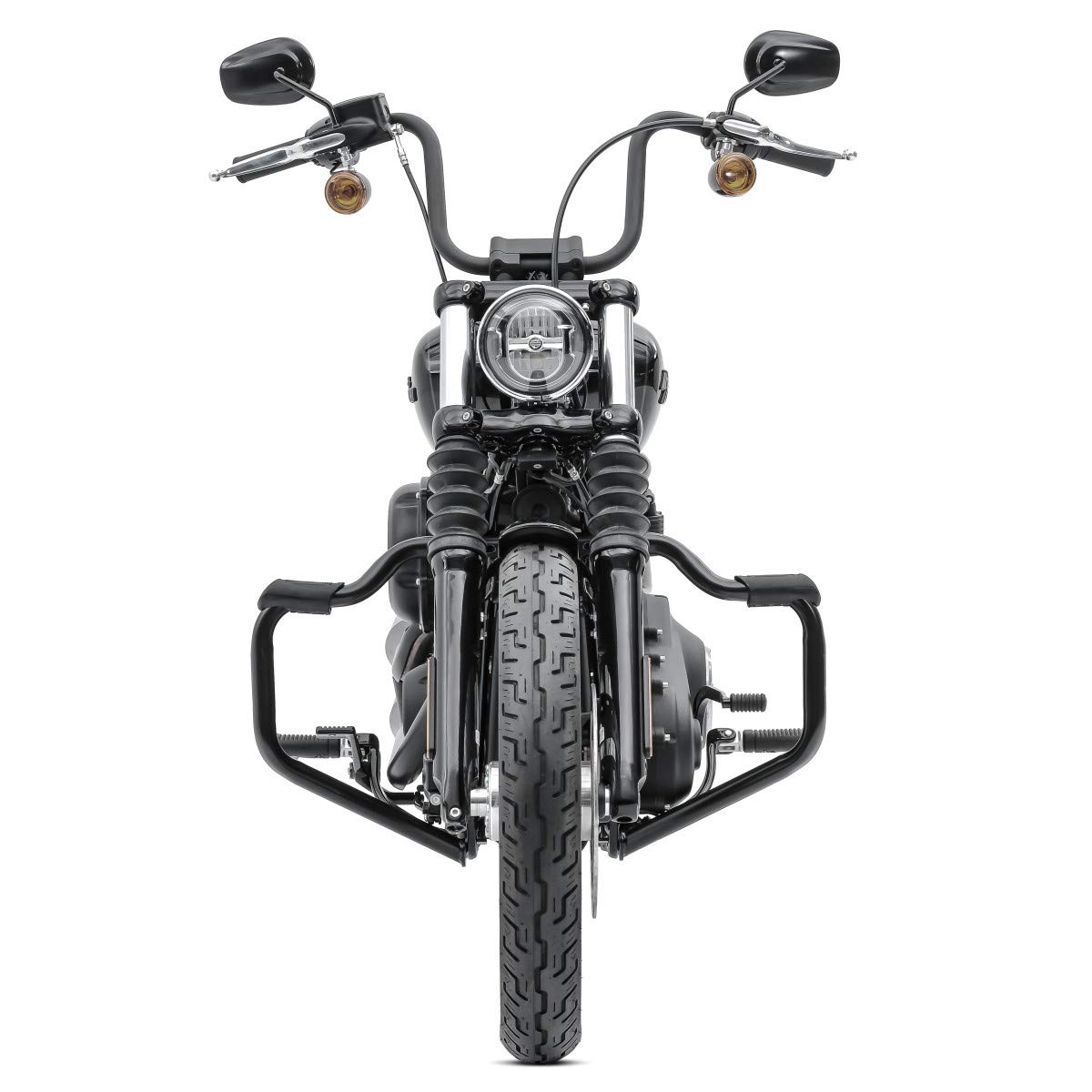 Defensa Mustache Compatible para Harley Davidson Softail Deluxe 18-20 Negro 32mm