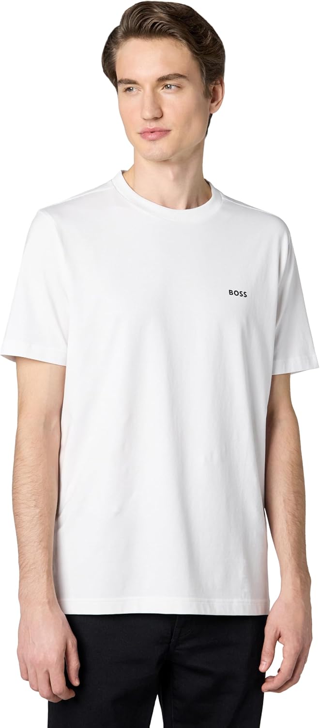 BOSS Men's Contrast Logo Cotton Stretch T-Shirt