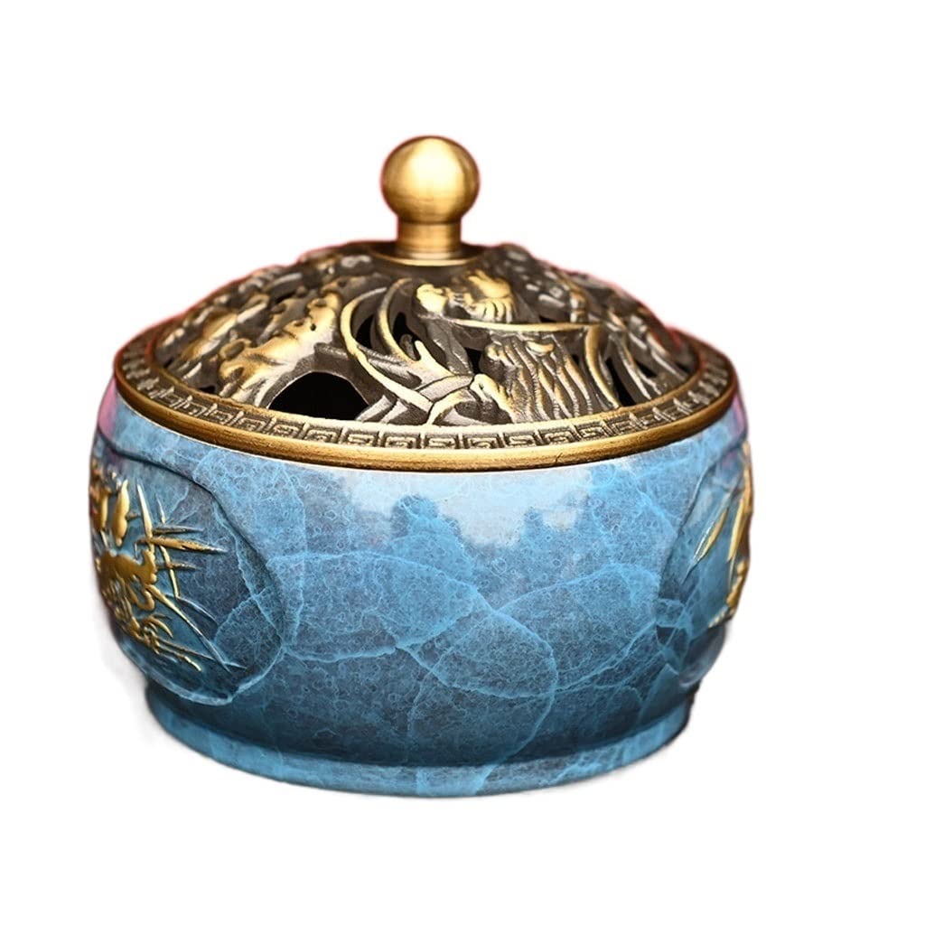 Incense Burner Incense Burner Copper Flat Bottom Color Household Indoor Zen Tea Ceremony Room Decoration Waterfall Incense Burne