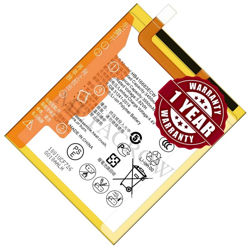 Image of Original HB416683ECW Battery Compatible for Huawei Nexus 6P (H1511, H1512) - (3550mAh) - 1 Year Warranty JK1