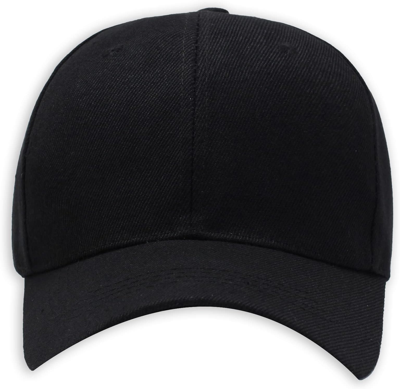 Adjustable Black Baseball Hat for Men Boys