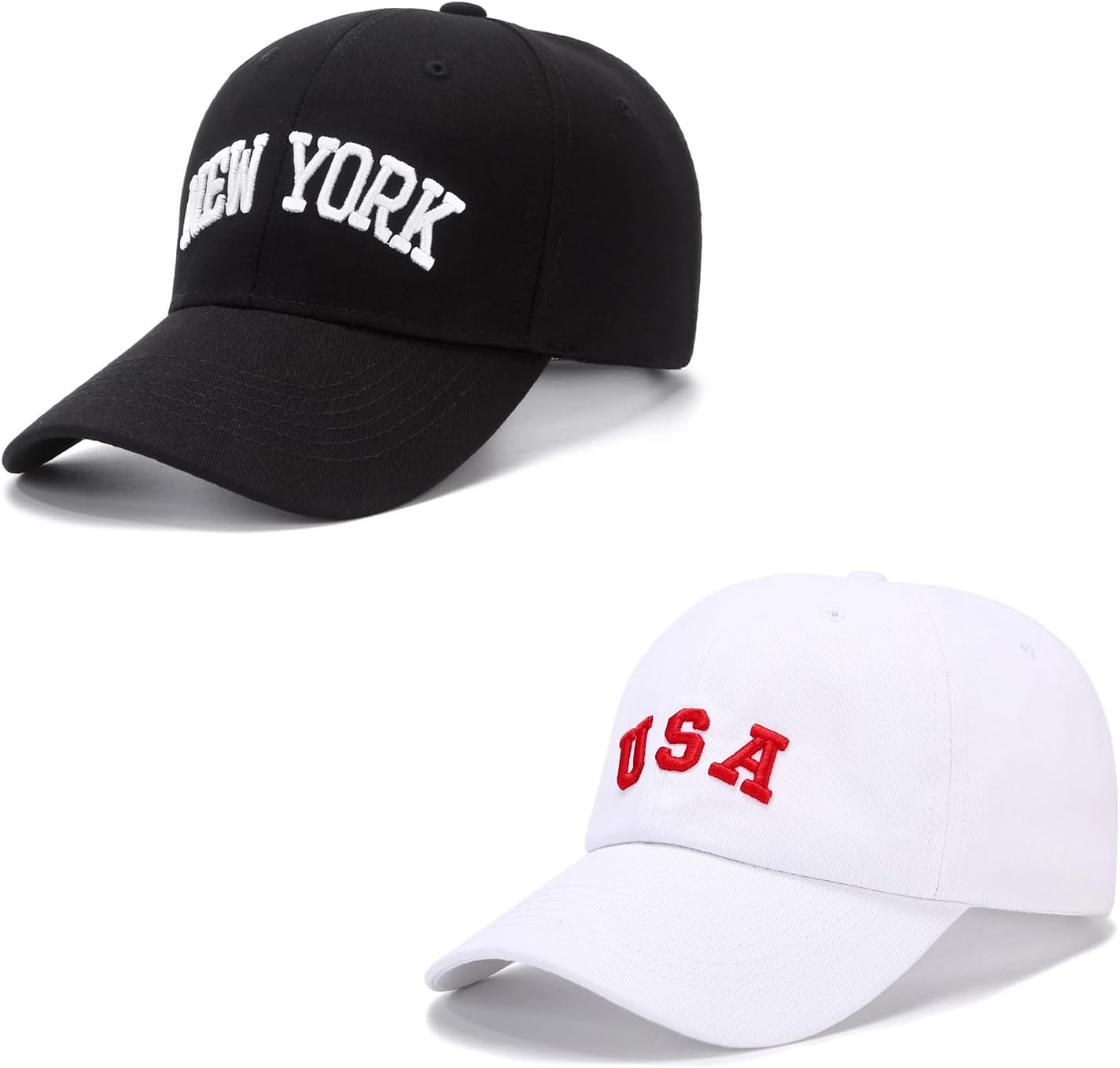 WODXCOR Classic Baseball Cap New York and USA Flag Baseball Cap