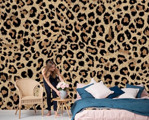 Papier Peint Non Adhésif Guépard 400x280 | Solution Murs Imparfaits Salon