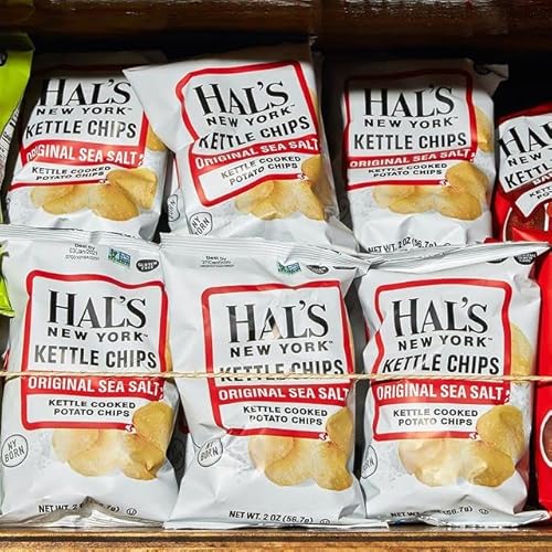 Hal's New York Kettle Cooked Gluten Free Original Sea Salt Salted Potato Chip Crisps, 2 Oz (Pack Of 24) #TOP4