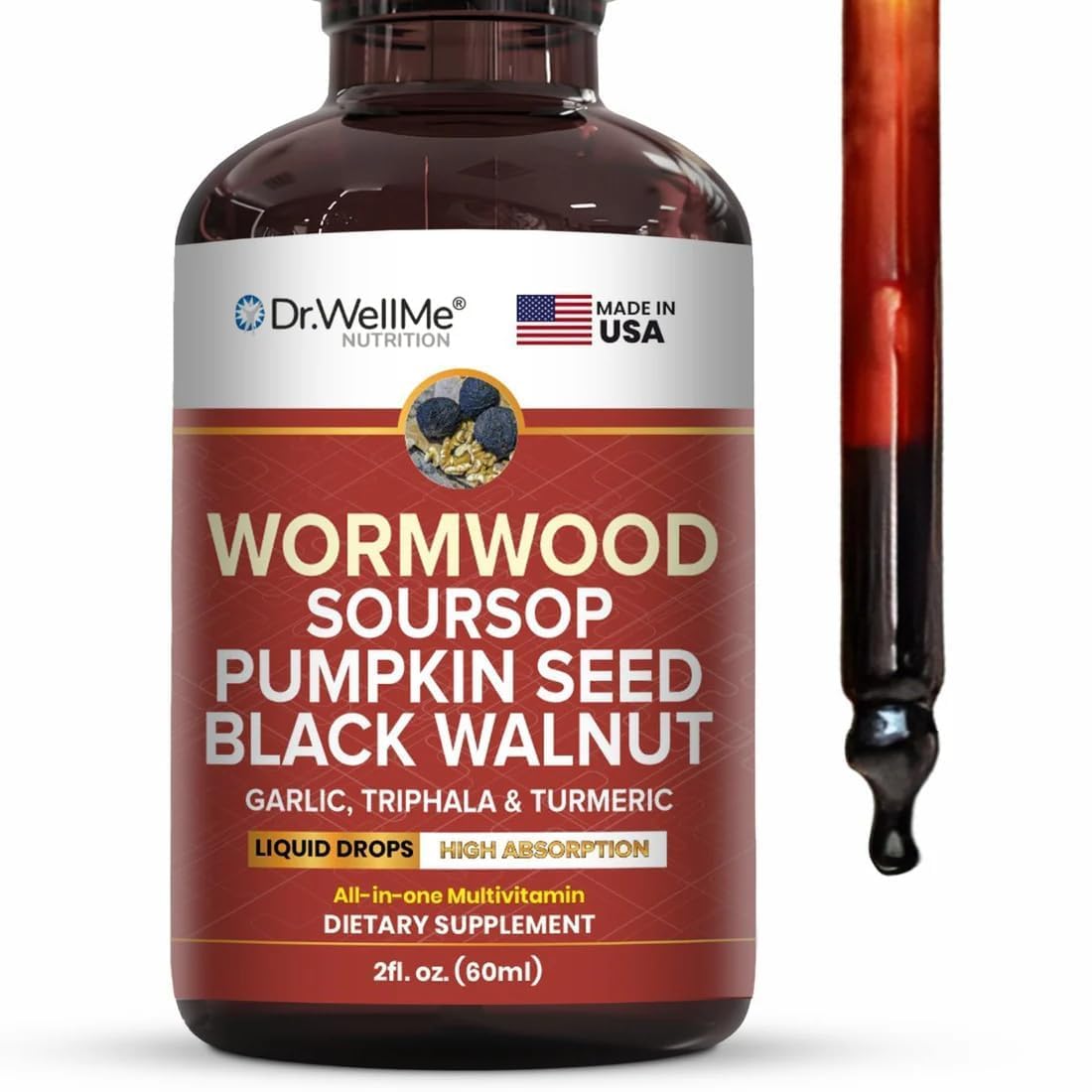 2fl oz Wormwood Soursop Liquid Drops with Black Walnut