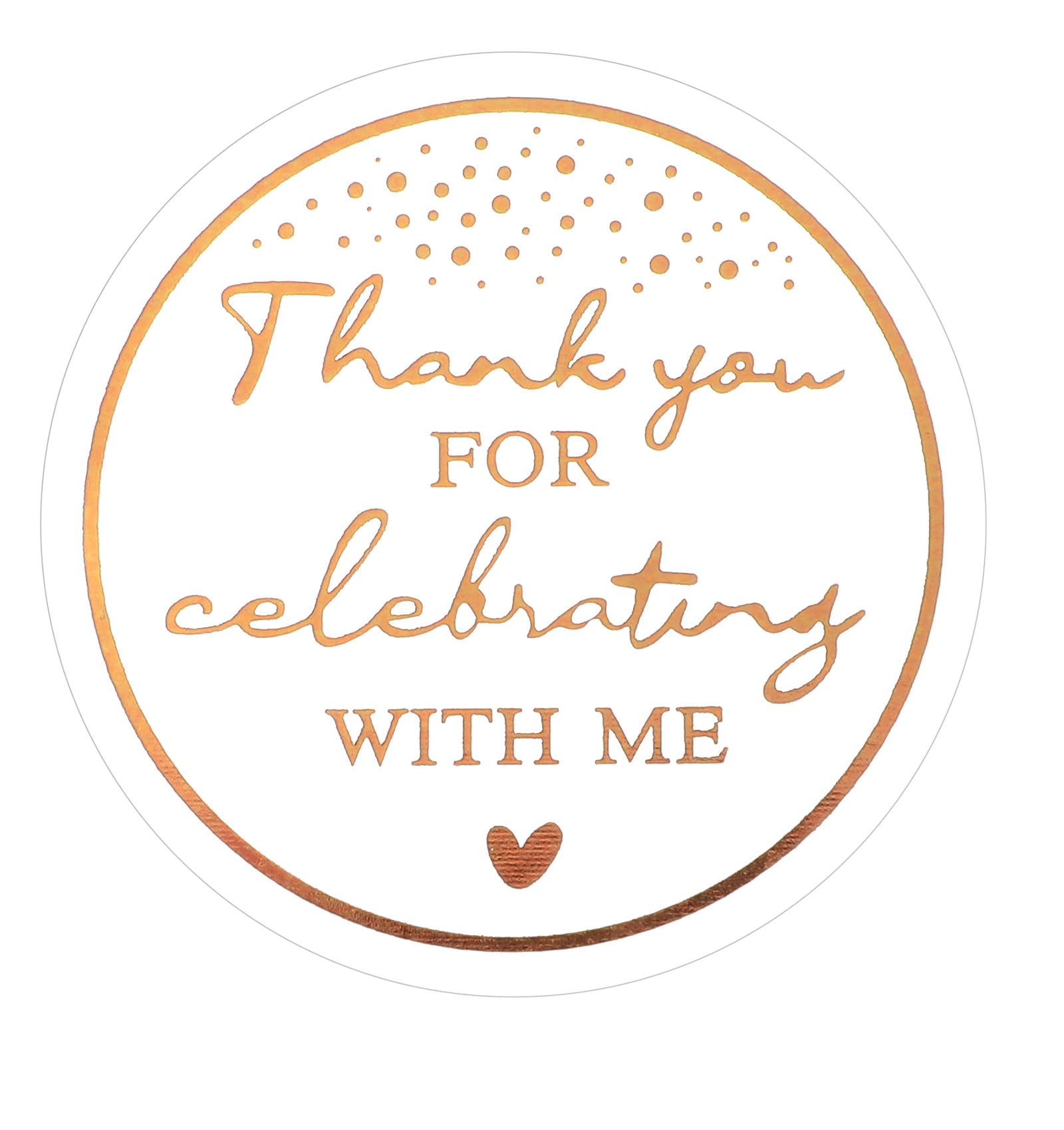 Photo 1 of 120 Pcs Thank You for Celebrating with Us Sticker, Thank You Stickers 3.7"