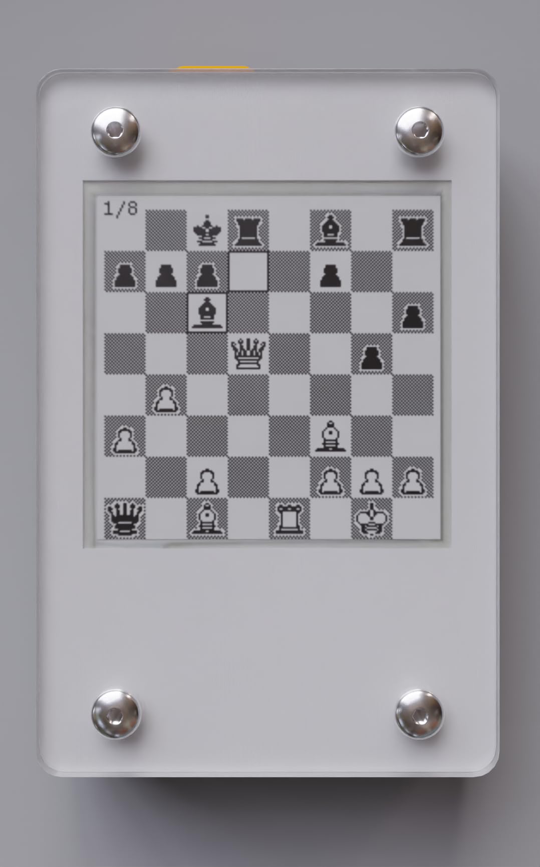 Lightnote Solar-Powered Chess Puzzle Device – 25,000+ Checkmate Puzzles | Rechargeable E-Ink Display, USB-C Charging, Mini Handheld Chess Trainer for Beginners & Pros, Lightweight & Travel-Friendly