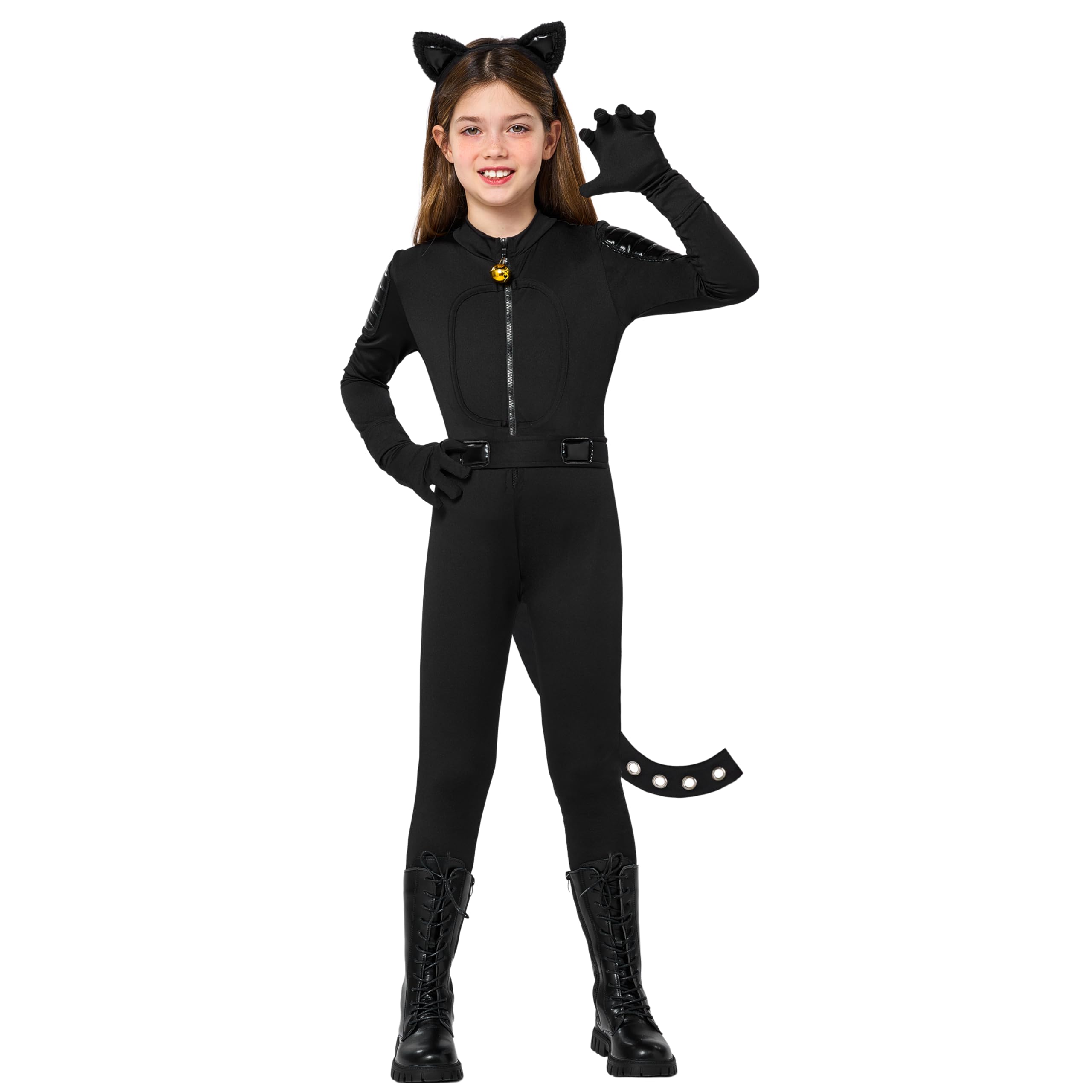 spooky black cat costume