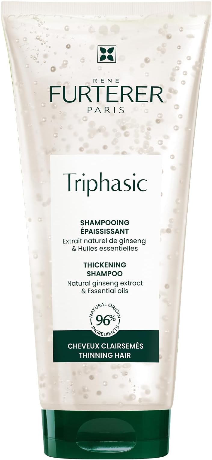 René Furterer TRIPHASIC Thickening Shampoo – For Thinning Hair – Improves hair density & strength – Scalp Nutrition – Rosemary Oil - For Men & Women - Color Safe - 6.7 fl. Oz