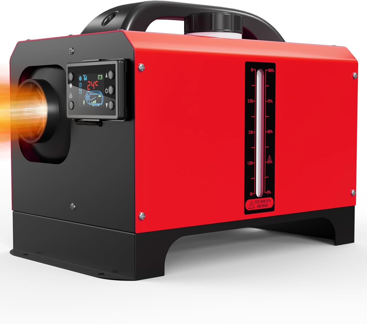 Diesel Heater 8KW, 12V Diesel Air Heater All in One with 5L/1.3Gal Tank, LCD Switch, Remote Control, Portable Diesel Heater for Campers, Car, RV, Truck, Boat