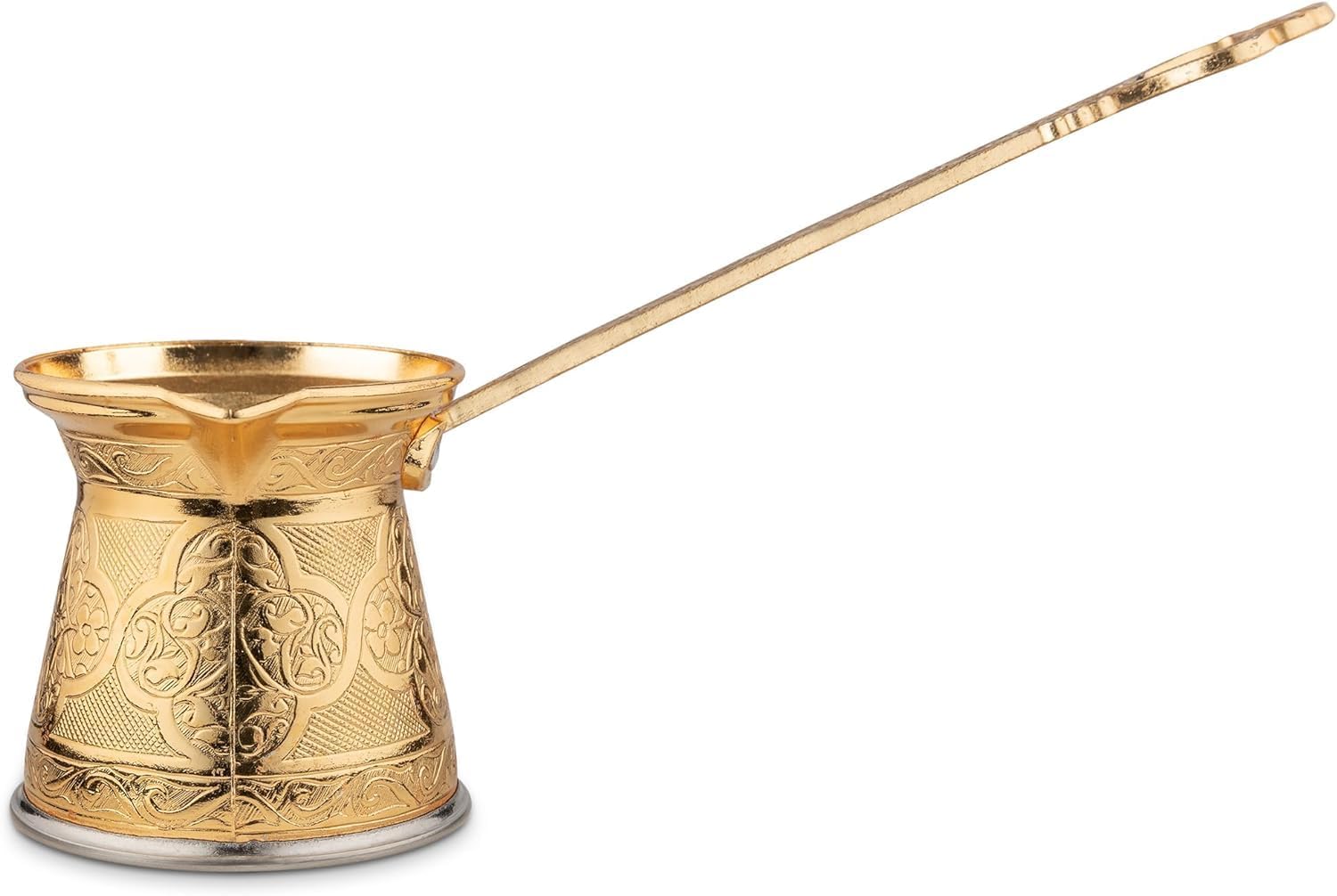 Alisveristime Premium Turkish Coffee Set - 12-Person Turkish Coffee, Cezve, 2-Person Cups, Delight Bowl, and Tray (4 Colors) (Gold) - Image 9