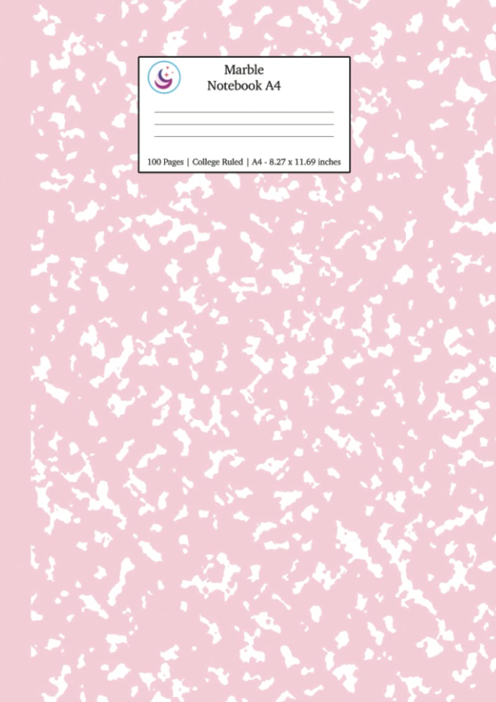Marble Notebook A4: Pastel Pink College Ruled Journal: 1 (Pastel Stationery Notebooks A4)
