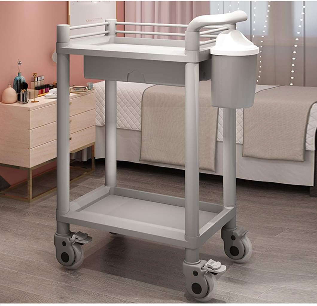 Rolling Salon Spa Trolley Cart,Wheels for Stylist Hairdresser, Furniture Hair Styling Station Coloring Storage Carts