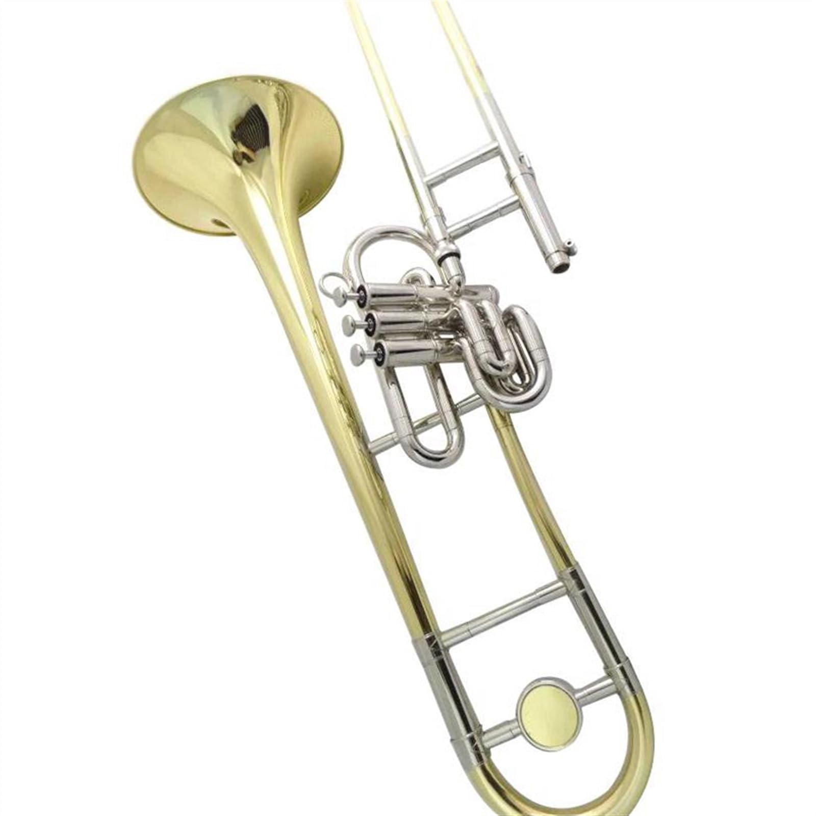 Trombones Instrumentos musicales Instrumentos Musicales Pistones Trombón Tono Bb Cuerpo De Latón Amarillo Lacado Con Estuche Boquilla