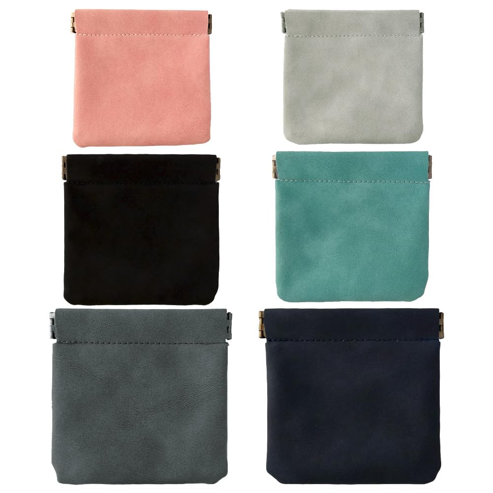 Pochette Maquillage en Cuir PU, Mini Sac Set Imperméable avec Fermeture À Ressort pour Clés et Accessoires