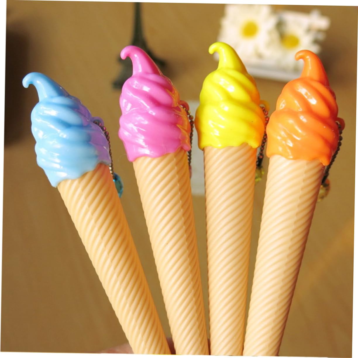DOITOOL 48 Stück Kreative Packung Eiscreme Gelstifte für Teens Lustige Schreibstifte für Schule und Büro mit Zufälliger Hülle und Nachfüllfarbe für Doodle und Kreative