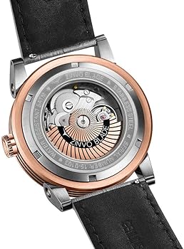 時計 ZINVO FUSION ZINVO Fusion Men's Watch Automatic Leather Gunmetal Steel
