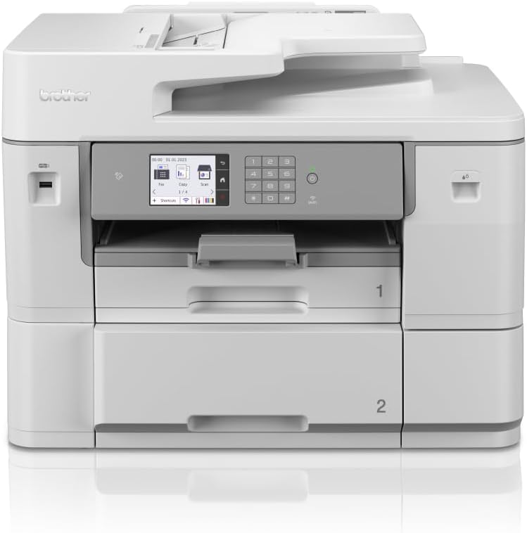 Brother MFC-J6959DW Wireless Colour Inkjet Printer,Large format/A4/A3 4-1 (Print/Copy/Scan/Fax),Wi-Fi/USB/NFC, 750 sheet/250 sheet and Large format roll paper, UK Plug