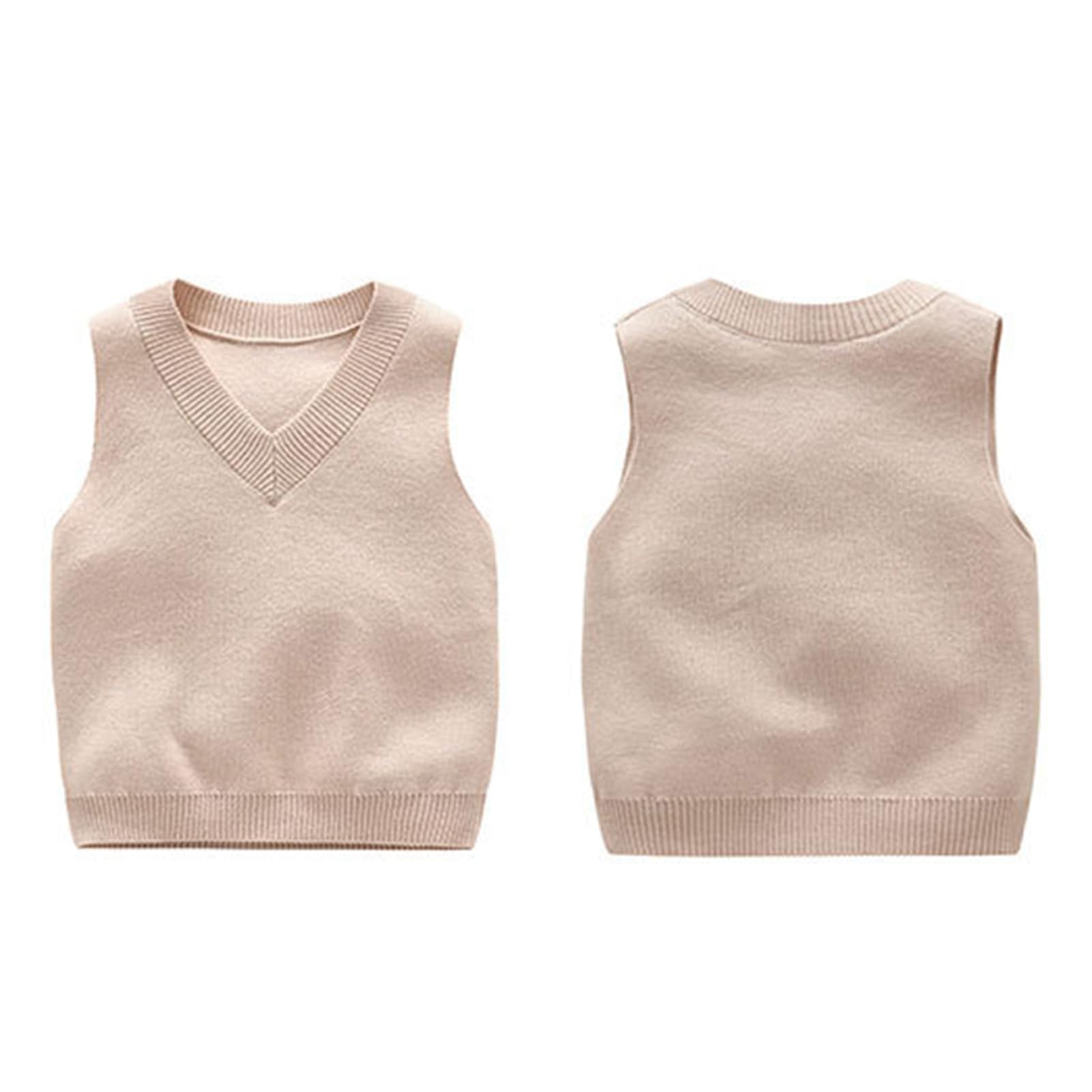 3 Piezas Niños Chaleco de Punto Cuello V Suéter Sin Mangas Jerséis Pullover Sweater