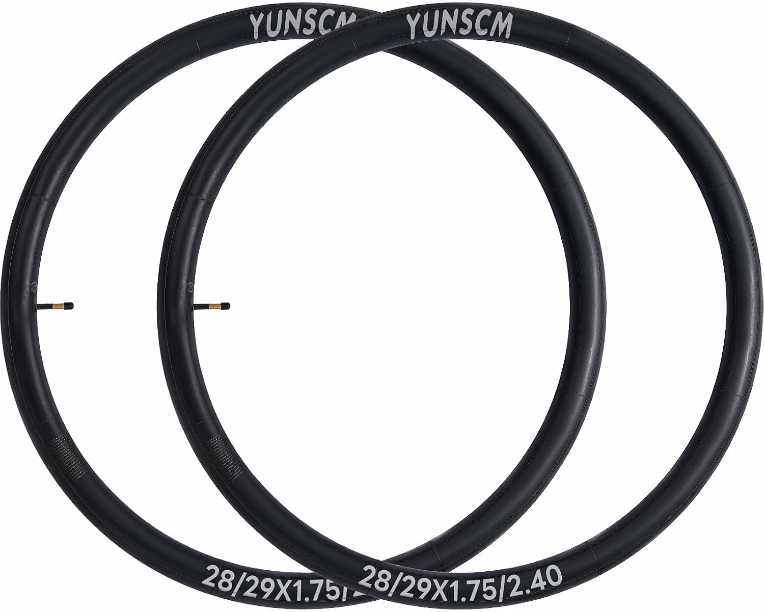 2-PCS 28"/29" Heavy Duty Bike Tubes 28/29x1.75-2.40 48mm Schrader Valve 45/62-622 Inner Tubes Compatible with 28/29 x 1.75/1.95/2.0/2.125/2.2/2.3/2.40 Cruisers, City, Mountain Bicycle Bike Tire Tubes