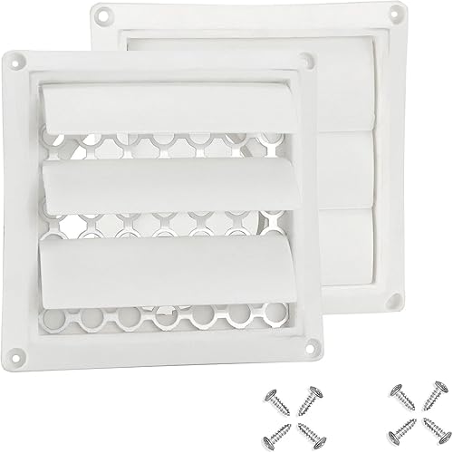 Cubierta de ventilación de plástico de 4 pulgadas para secadora de casa con pantalla de protección de rejilla de plagas incorporada de aluminio,
