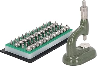 ジュエルリングツール 時計ジュエルプレス アルミニウム合金時計修理ツール アルミニウム合金時計ケースクローザー 48個付き ダイス時計職人 ジュエルリングツール