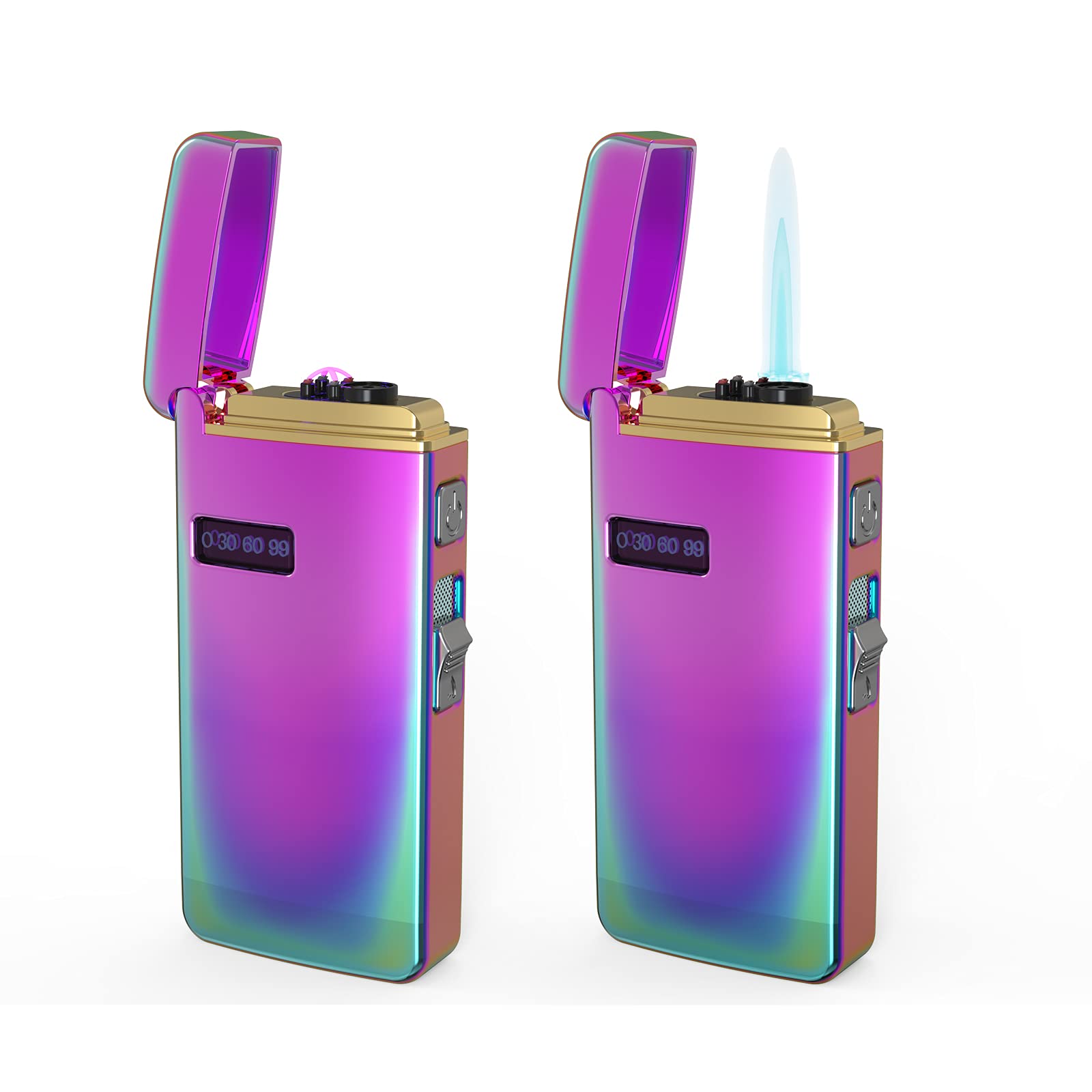 Buy Jnfire Electric Arc Lighter Dual Flame Lighter, Refillable Torch Lighters USB Rechargeable
