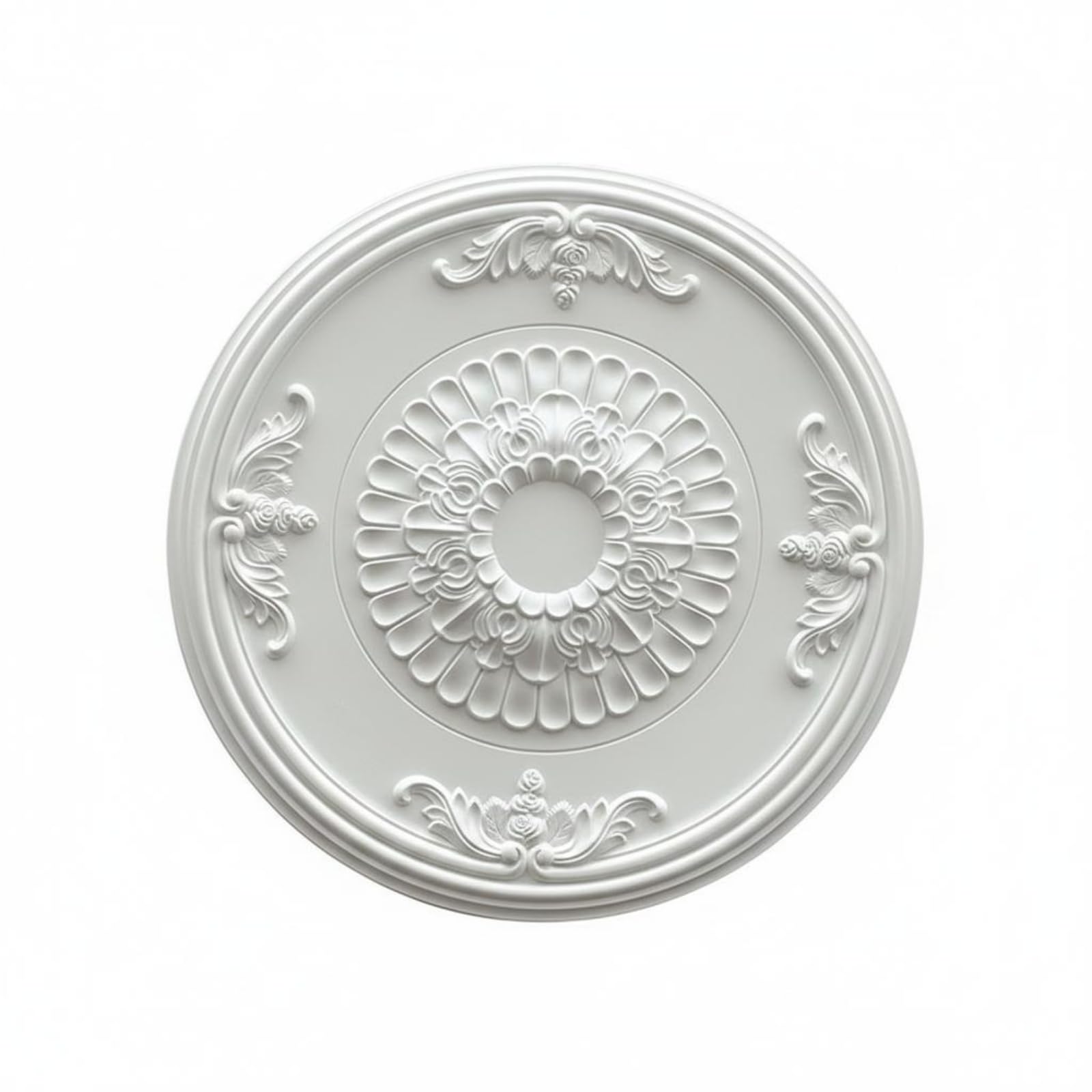 Rosone Floreale Rilievo Scolpito Rosone Plafoniera Ornato Medaglione Soffitto, 051 Carved 67CM