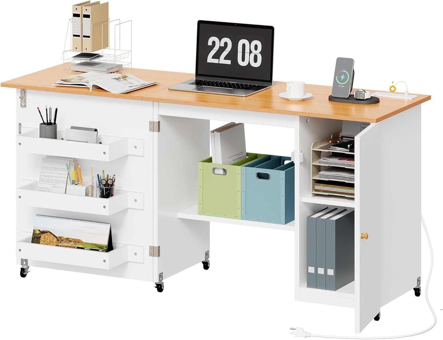 Amazon.com: YITAHOME Foldable Sewing Machine Table with Storage