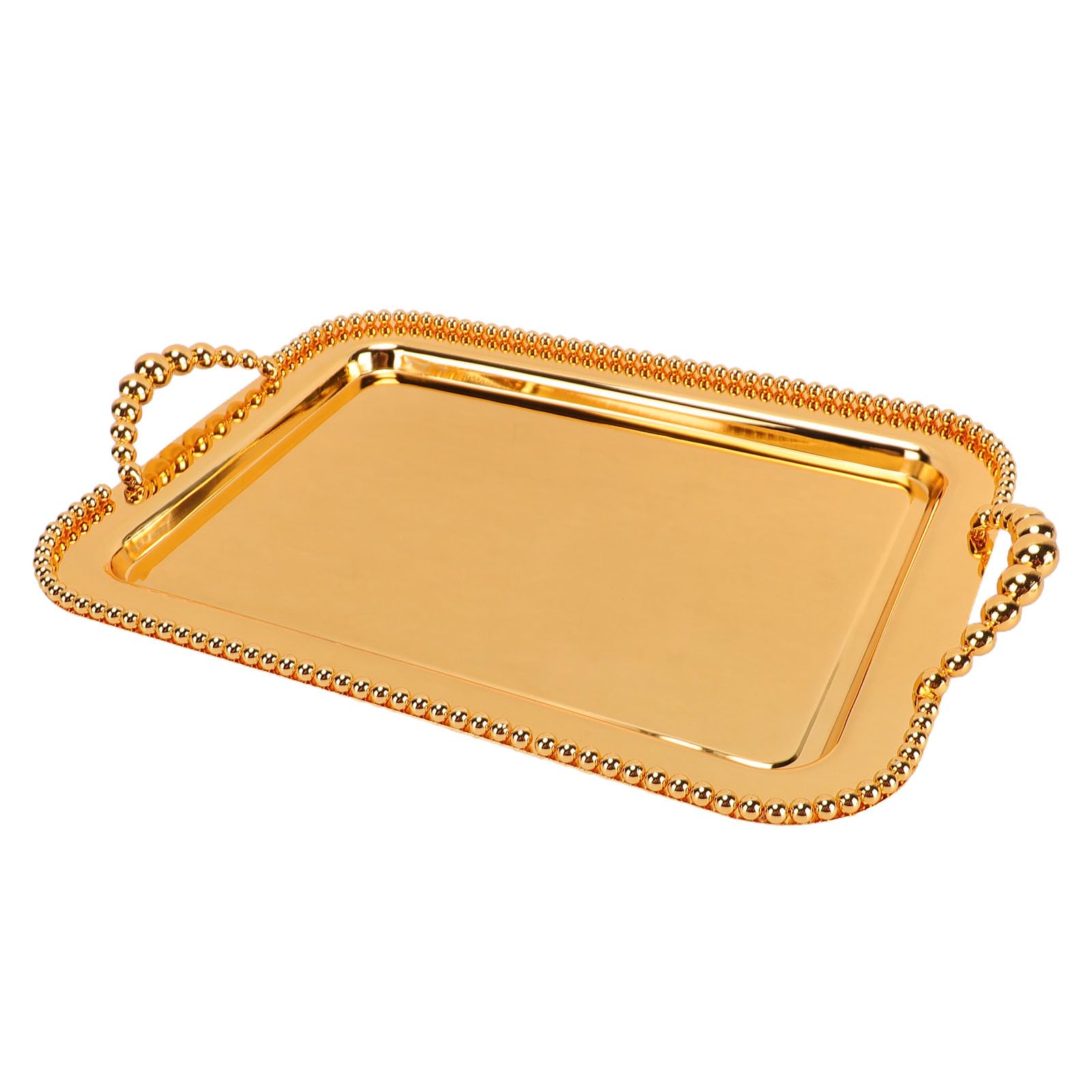 Cocoarm Vassoio da Servizio in Acciaio Inox, 16.5x11in con Finitura a