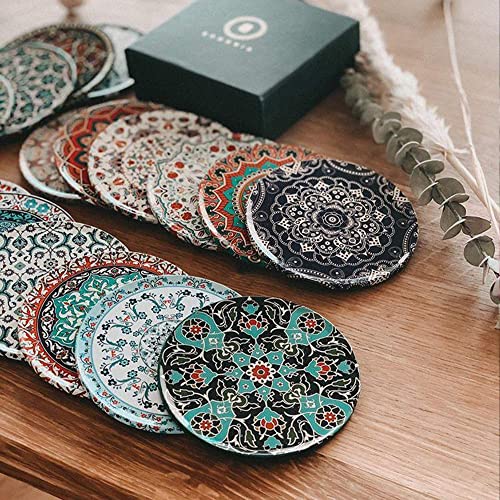 BOHORIA Premium Design Untersetzer 6er Set Dekorative Untersetzer fur Glas, Tassen, Vasen, Kerzen auf ihrem Holz-, Glas… – Bild 5