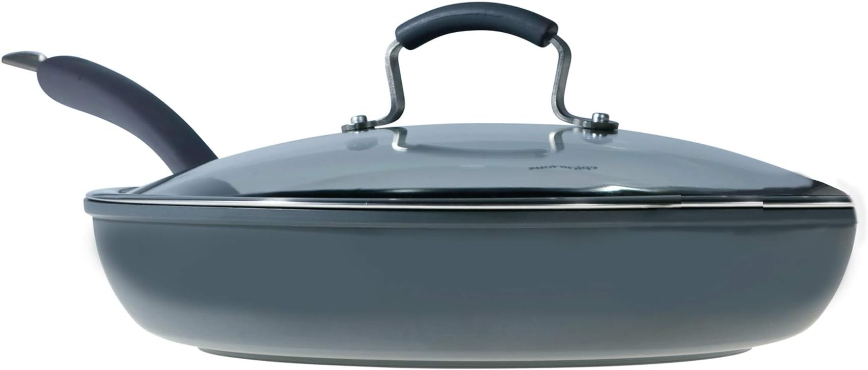 Epicurious Cookware Classic Collection- Induction Dishwasher Safe Oven Safe Non-stick, 13" Covered Hard Anodized Fry Pan
