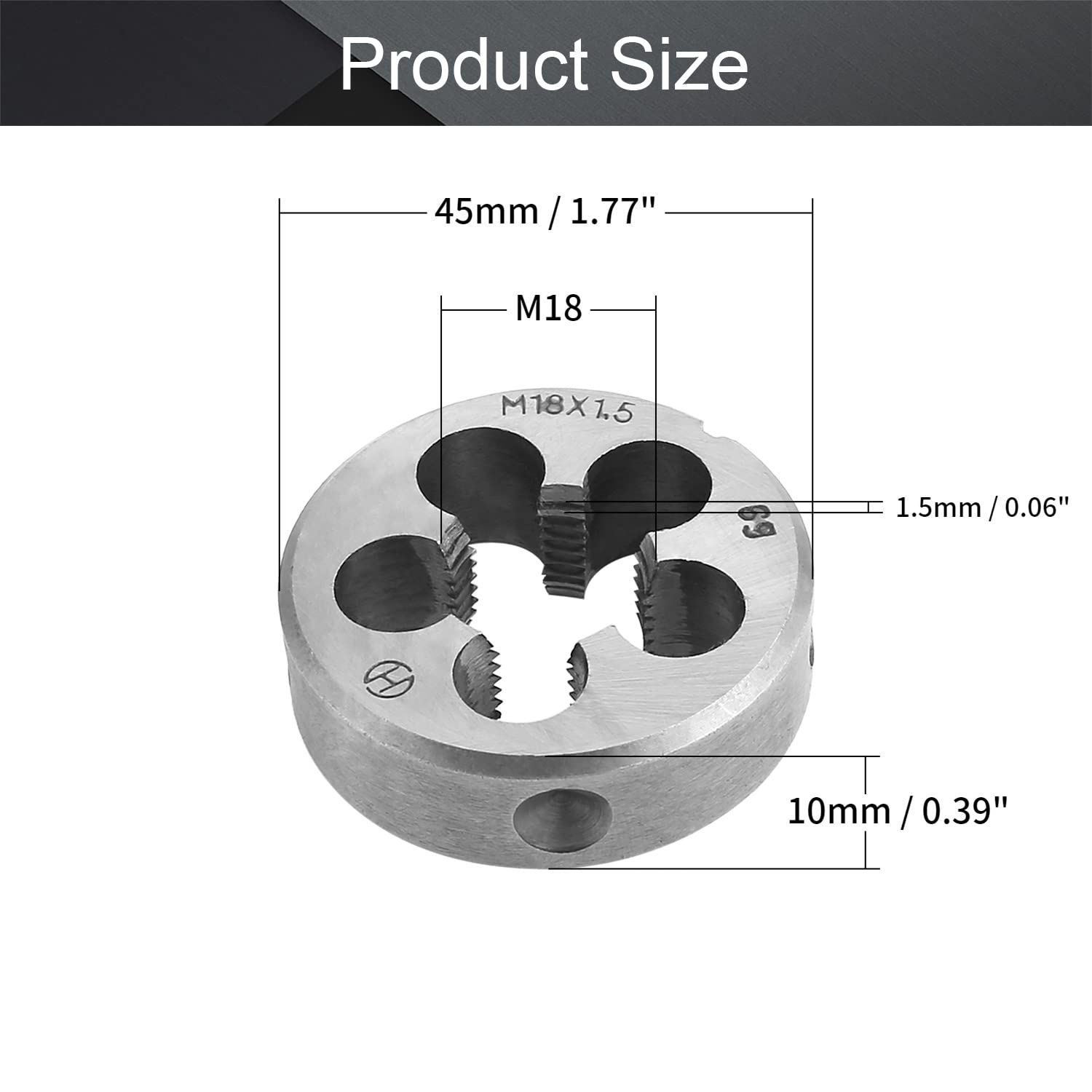 Amazon.co.jp: Utoolmart ラウンドスレッドダイ 丸ねじ切りダイス 丸