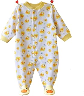 Baby One Piece Romper Soft Cotton Sleepwear Footed...