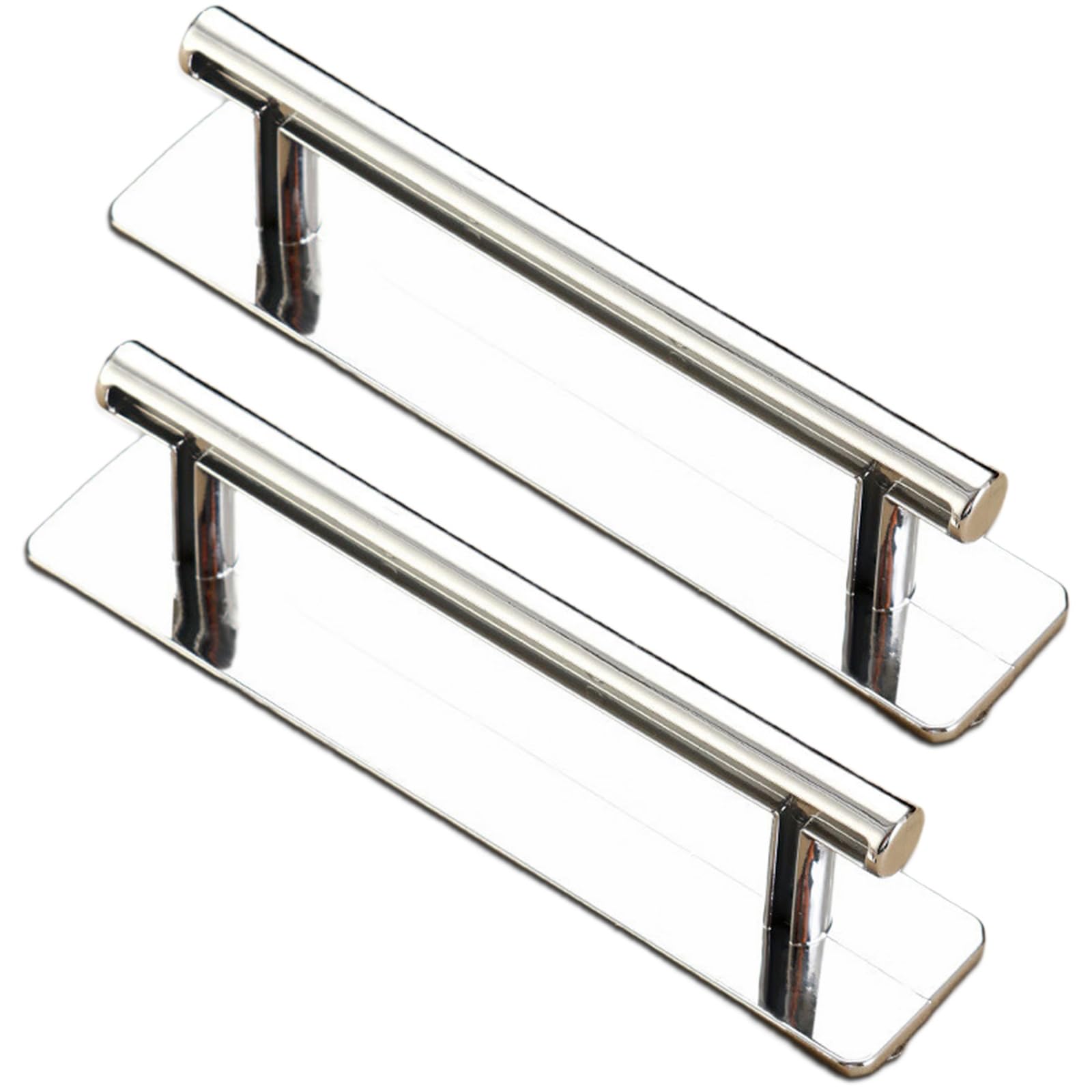 Fexxkg Silver Not Slip Door Handles Waterproof Auto Stick Designs Easy Setups Upgrades For Kitchen Cabinets Wardrobes Drawers Door Pulls