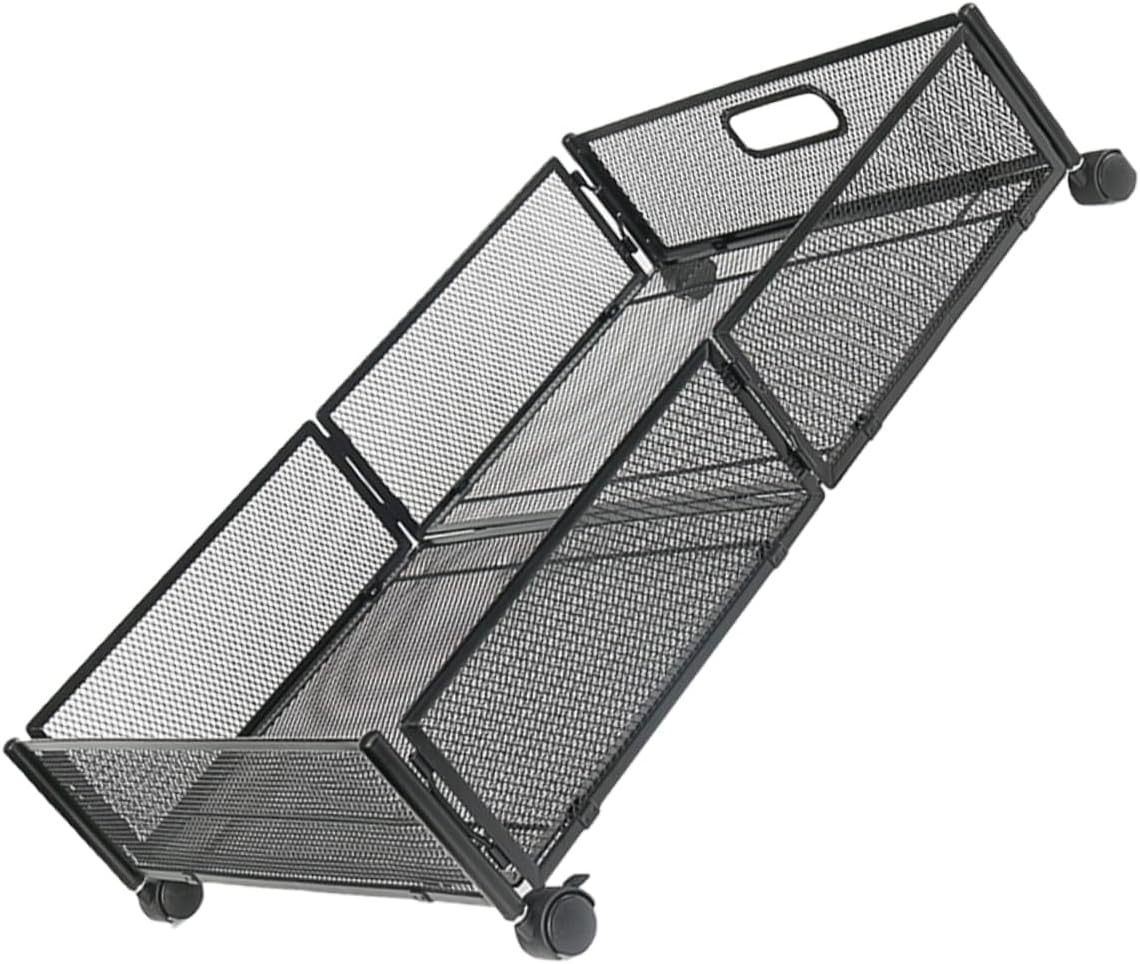 Healifty Under Bed Storage Organizer Foldable Style Storage Container Wheels Space Saving Design for Clothes Shoes and Blankets Under Bed Storage