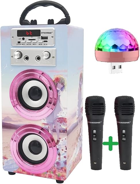 DYNASONIC (3. generacji) głośnik mikrofonu karaoke na prezenty dla dzieci, zabawki dla chłopców i dziewcząt, oryginalny prezent do rozdania głośnika karaoke (Model 17)