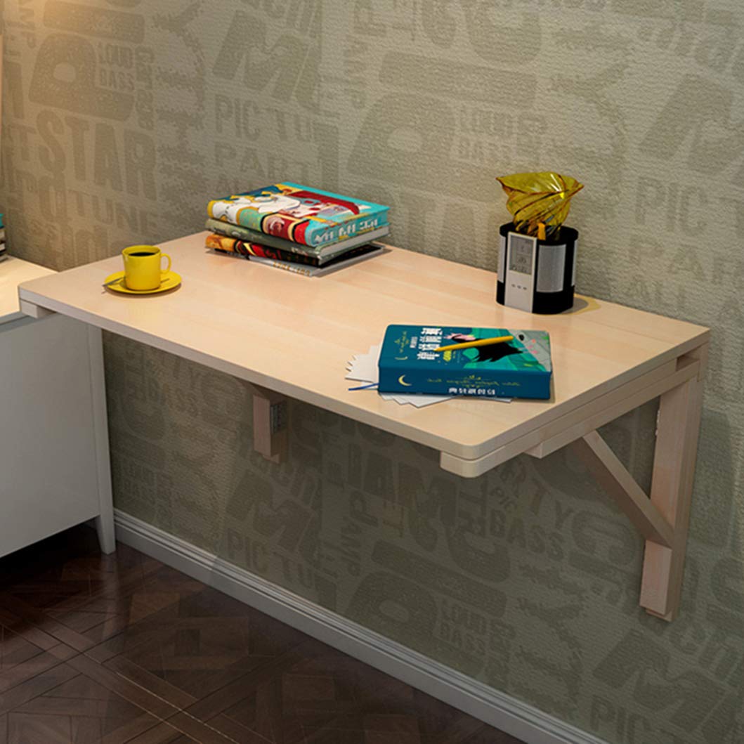 Tavolo da Muro in Legno,Tavolino Pieghevole Multifunzione Salvaspazio Tavola da caffè scrivania Piccola da Leggere Supporto Computer Ingresso Studio Balcone Ribaltabile a Parete Pranzo