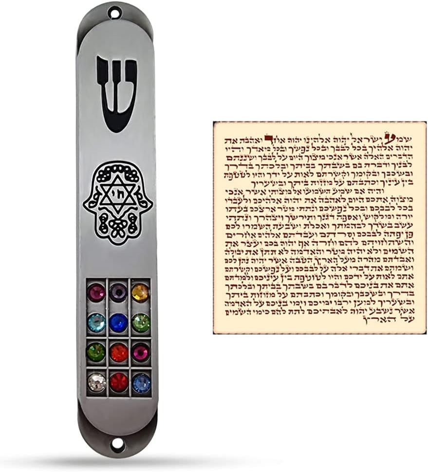 Plata Hamsa Mano Con Trella De David Y Hoja Patron Símbolo De - Foto 2