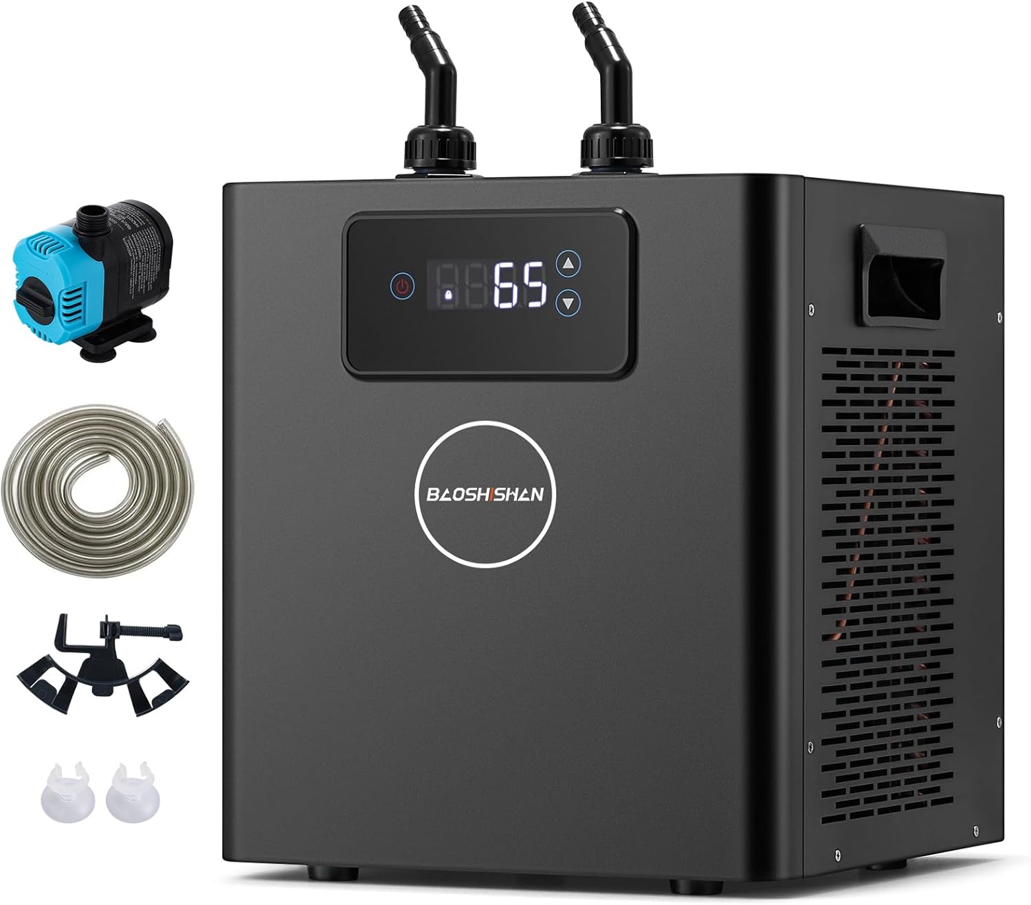 BAOSHISHAN Aquarium Chiller 79 gal, 1/3 hp Compressor & Silent Fan for Hydroponics System/Fish Tank/Axolotl/Coral Reef/Fresh & Sea Water