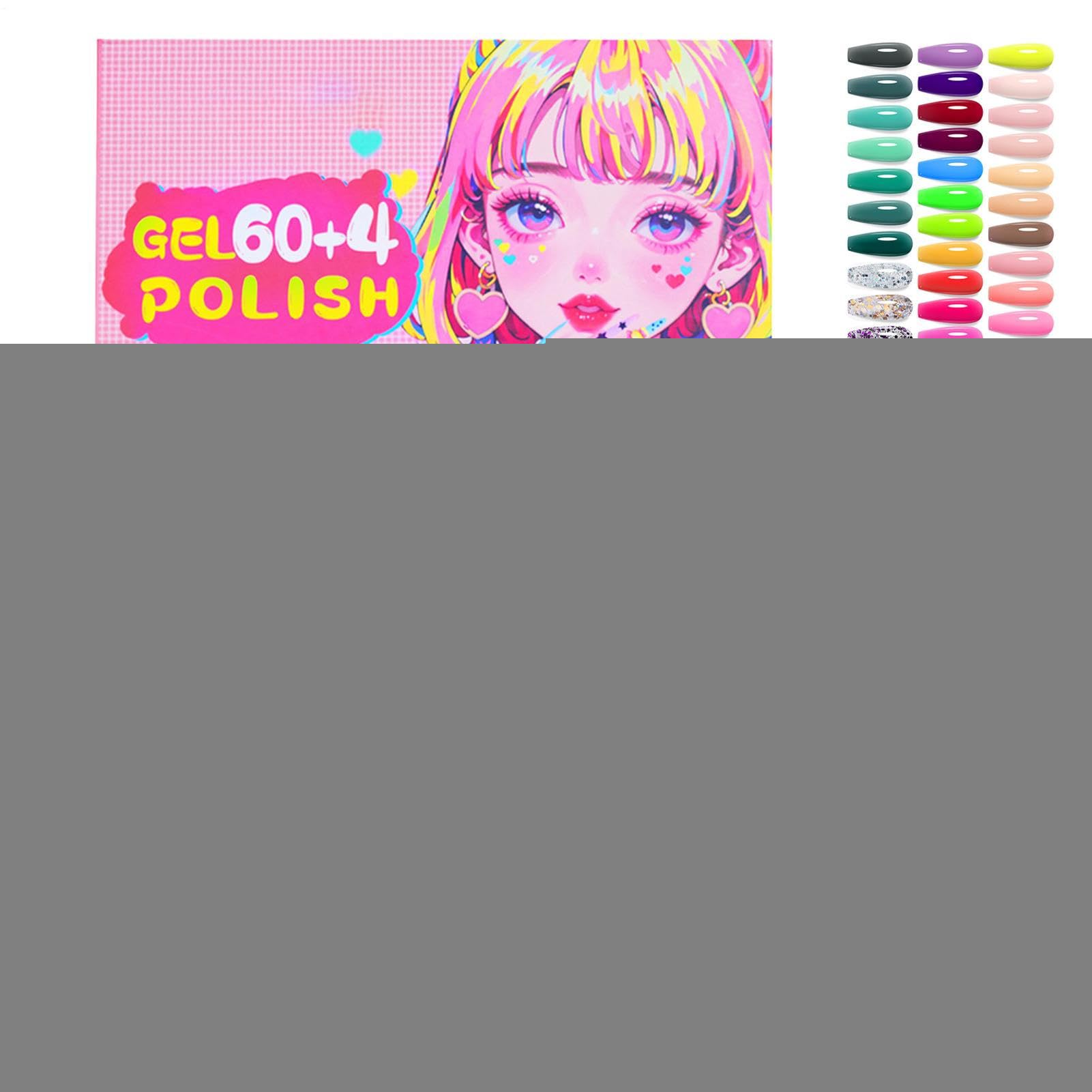 Gel Nagellack Set 60 Farben Anhaltend Schnelltrocknend Schönheitszubehör | Gel-Nagellack-Farben für Zuhause Salon Maniküre Spa Pflege Reisen Hochzeit Party Feiertag Festival Sommerurlaub