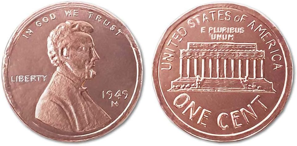 Madelaine Chocolate Highly Detailed, Solid Milk Chocolate Copper Penny Coins, Wrapped In Italian Foil - 1 LB