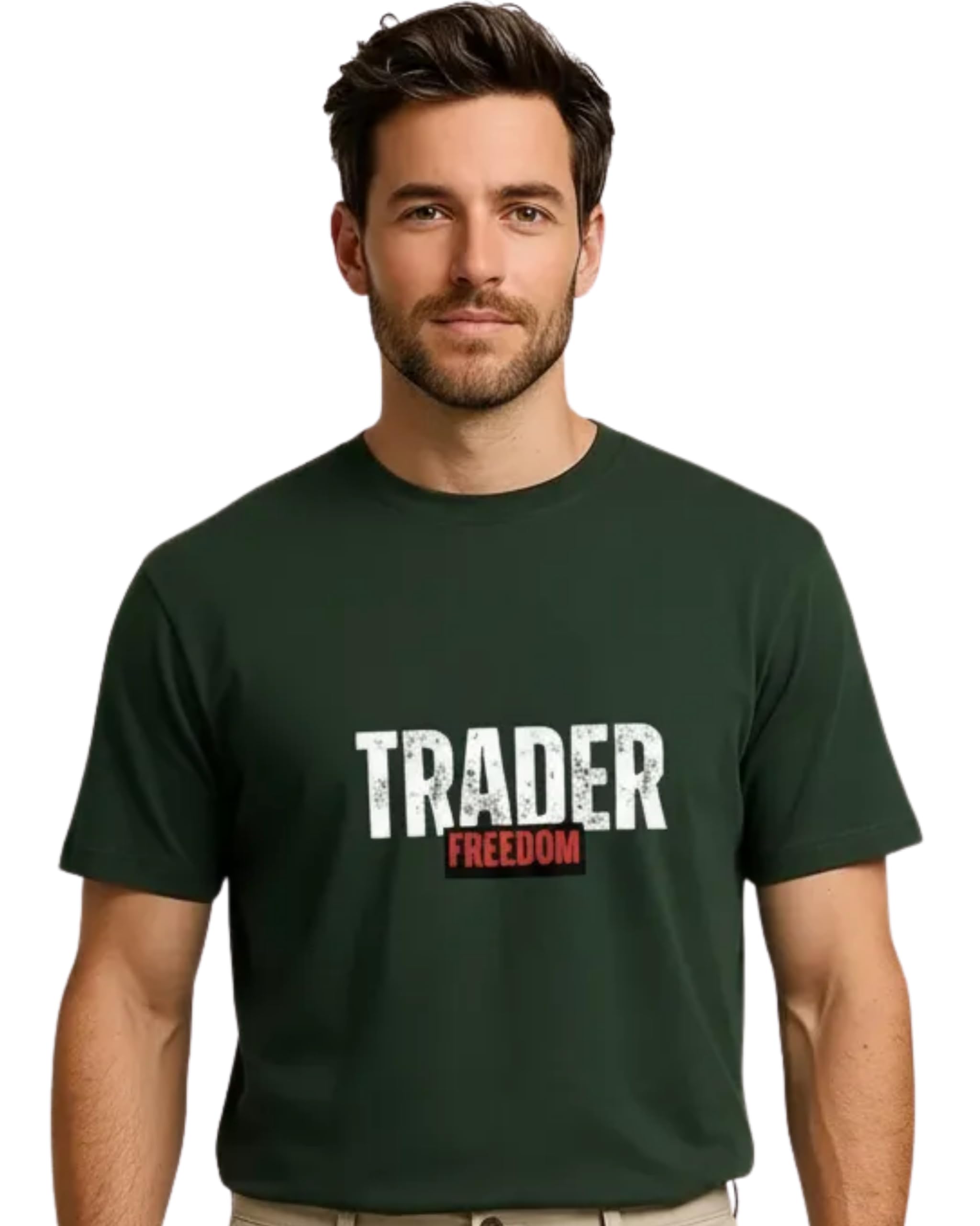 Cotton Round Neck T-Shirt for Men, Stock Market T-Shirt, Trader Tshirt Green-picture-43