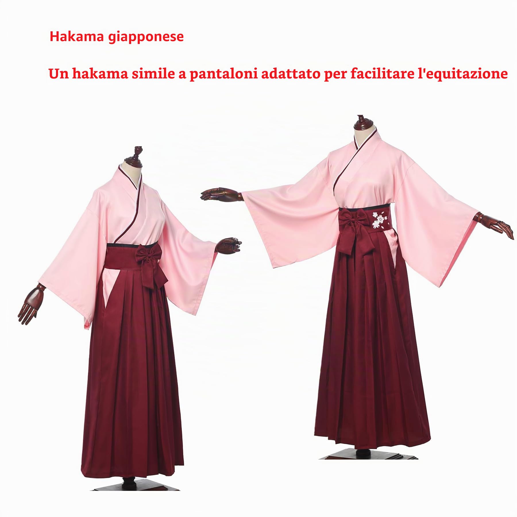 COSDREAMER Japanese Anime Kimono Robe Yukata Ruffle Top Pantaloni Set